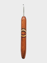 03.00mm Red Zebrawood + Purpleheart / Yellowheart / Shedua / Maple XO Metal Crochet Hook (Item #85)