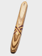 04.00mm Zebrawood + Purpleheart / Yellowheart XO Metal Crochet Hook (Item #84)