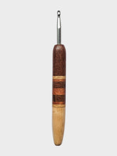 06.00mm Lacewood + Ash / Lacewood / Sapele Stripes + Birdseye Maple Metal Crochet Hook (Item #170)