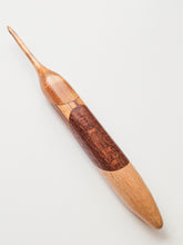 04.00mm Light Roasted Maple + Zebrawood + Lacewood + Oak Art Deco Crochet Hook (Item #211)