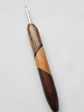 04.50mm Zebrawood + Dark Roasted Maple + Tigerwood Art Deco Metal Crochet Hook (Item #153)