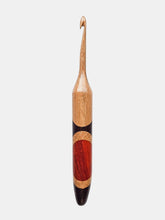 06.00mm Birdseye Maple + Wenge + White Oak + Padauk Art Deco Crochet Hook (Item #207)