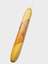 03.00mm Yellowheart + Canary+ Osage Orange Art Deco Metal Crochet Hook (Item #115)