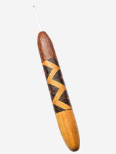 02.50mm Lacewood + Wenge / Osage Orange Retro Metal Crochet Hook (Item #44)
