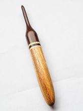 06.00mm Dark Roasted Maple + Spalted Maple + Wenge + Canary Crochet Hook (Item #174)