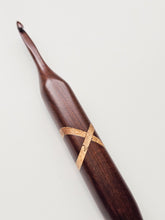 06.00mm Dark Roasted Maple + Spalted Maple XO Crochet Hook (Item #229)
