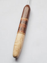 04.00mm Lacewood + Ash / Lacewood / Sapele Stripes + Birdseye Maple Metal Crochet Hook (Item #172)