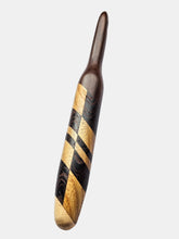 10.00mm Dark Roasted Maple + Wenge / Canary Diagonal Checker Crochet Hook (Item #188)