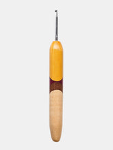 03.00mm Yellowheart + Purpleheart + Lacewood + Maple Art Deco Metal Crochet Hook (Item #112)