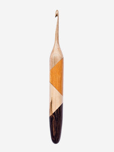 05.00mm Ambrosia Maple + Osage Orange + Wenge Art Deco Crochet Hook (Item #106)
