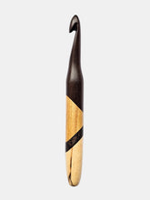 11.50mm Dark Roasted Maple + Canary + Wenge + Spalted Maple Art Deco Crochet Hook (Item #196)