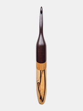 06.00mm Dark Roasted Maple + Canary + Spalted Maple Crochet Hook (Item #237)