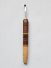 06.00mm Lacewood + Ash / Lacewood / Sapele Stripes + Birdseye Maple Metal Crochet Hook (Item #170)