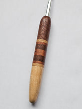 06.00mm Lacewood + Ash / Lacewood / Sapele Stripes + Birdseye Maple Metal Crochet Hook (Item #170)