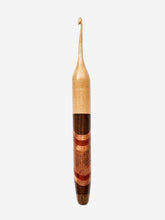 04.00mm Maple + Dark Roasted Maple / Lacewood / Padauk Chevron Crochet Hook (Item #62)