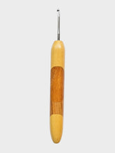 03.00mm Yellowheart + Osage Orange + Canary Art Deco Metal Crochet Hook (Item #117)