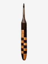 06.00mm Dark Roasted Maple + Tigerowod / DRM Checker Crochet Hook (Item #166)