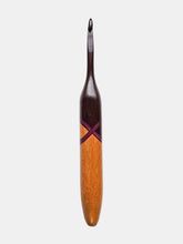 05.50mm Dark Roasted Maple + Purpleheart + Sapele XO Crochet Hook (Item #228)