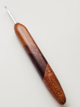 03.00mm Dark Roasted Maple + Lacewood Art Deco Metal Crochet Hook (Item #116)