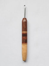 04.00mm Lacewood + Ash / Lacewood / Sapele Stripes + Birdseye Maple Metal Crochet Hook (Item #172)