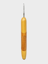 02.00mm Yellowheart + Osage Orange + Canary Art Deco Metal Crochet Hook (Item #119)