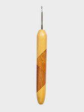 03.00mm Yellowheart + Osage Orange + Canary Art Deco Metal Crochet Hook (Item #117)
