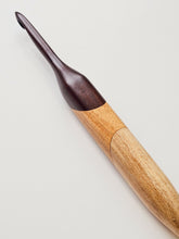 07.00mm Dark Roasted Maple + Canary + Maple Art Deco Crochet Hook (Item #210)