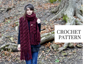 Crochet Pattern: Woodberry Super Scarf