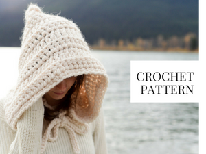 Patron au crochet : Bonnet à capuche avec attaches