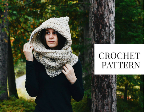 Crochet Pattern: Oversized Hooded Scarf