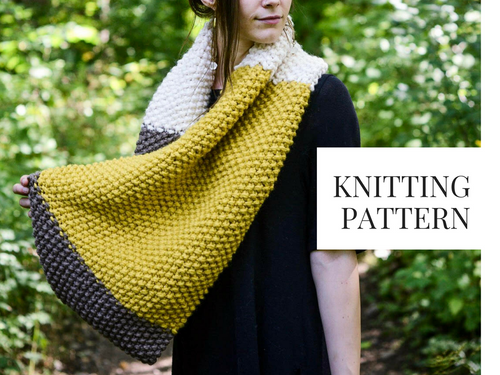 Knit Pattern: Moss Trail Infinity Scarf
