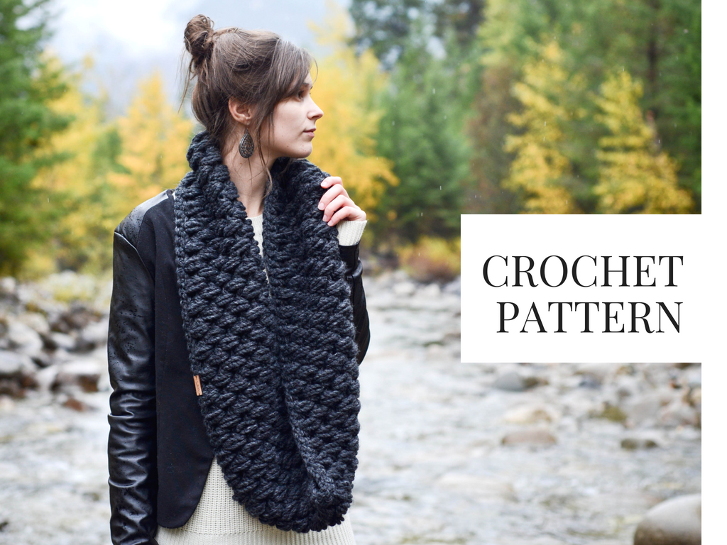 Crochet Pattern: Puff Stitch Infinity Scarf – knitbrooks